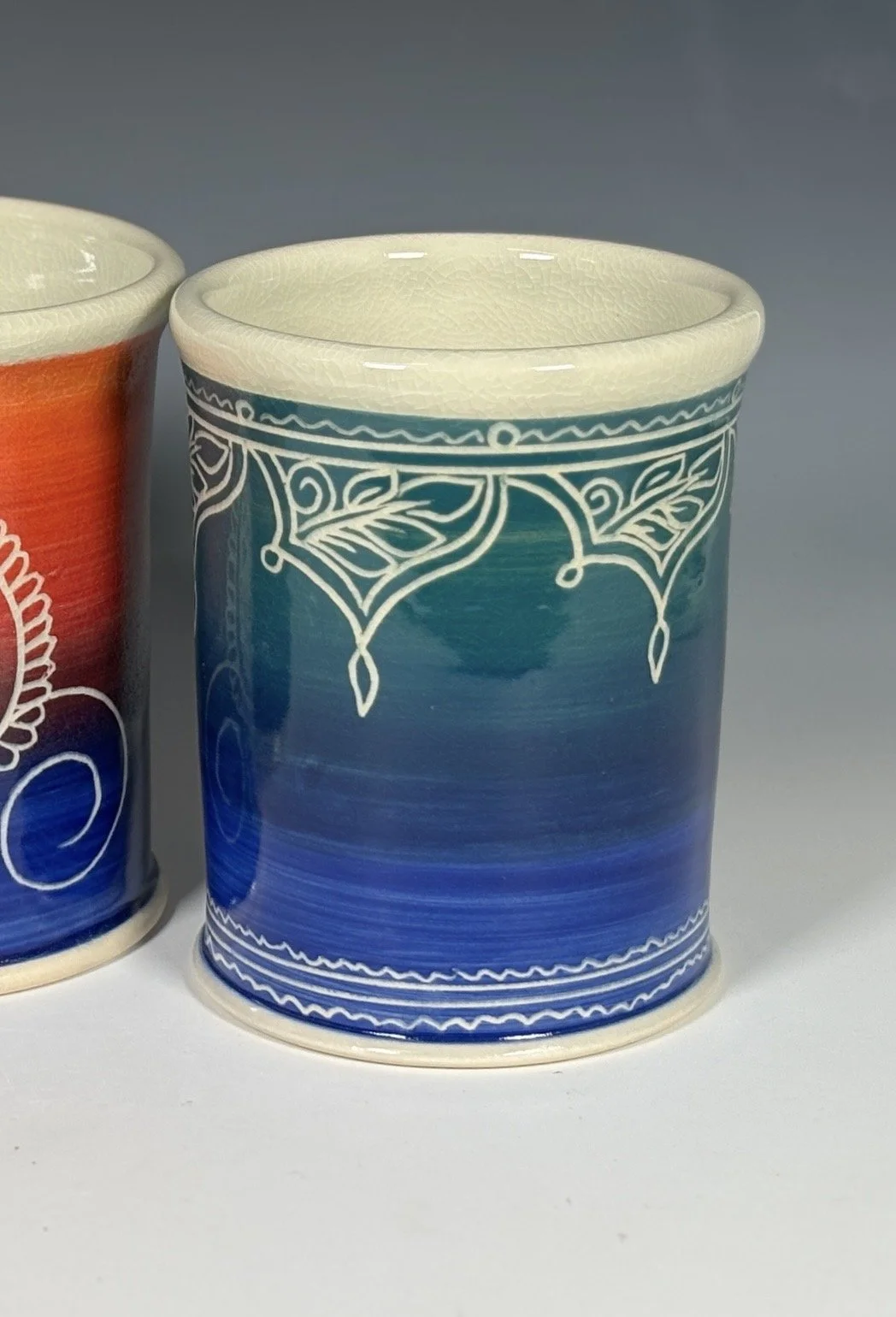 Ombré Blue Utensil Crock