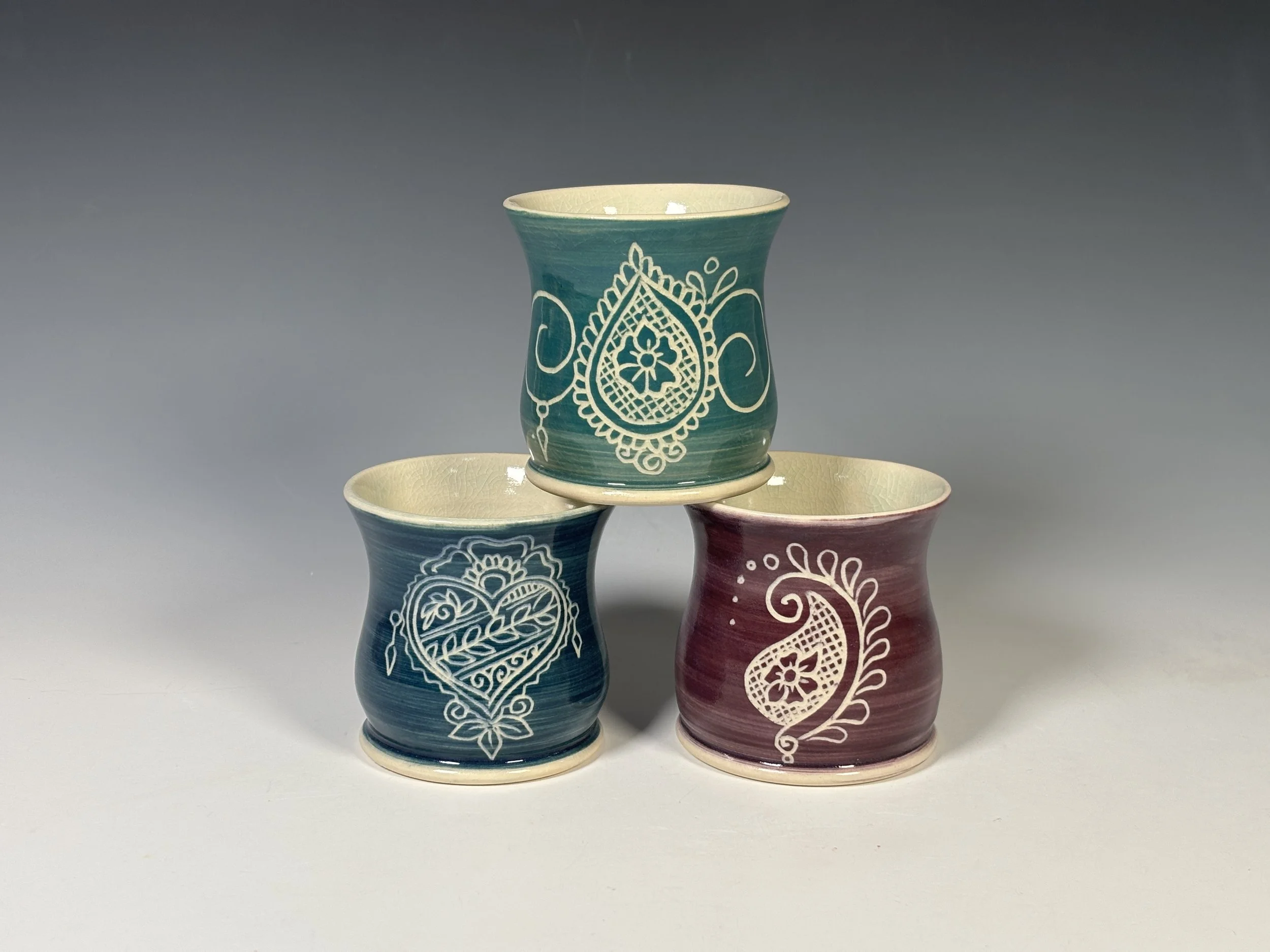 Wine cup, cool colors