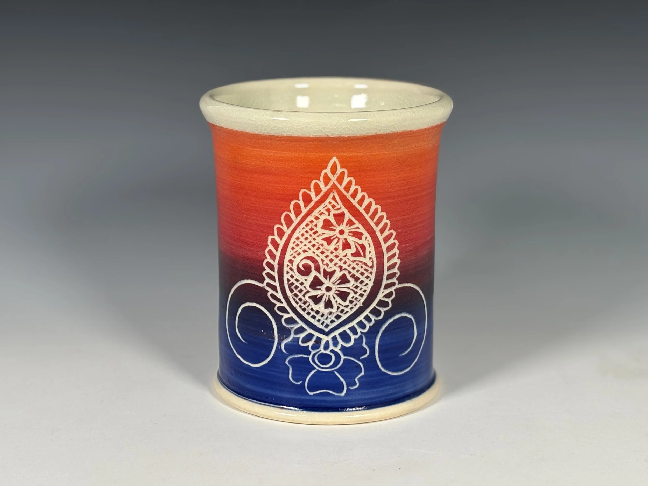 Sunset Mandala Utensil Crock