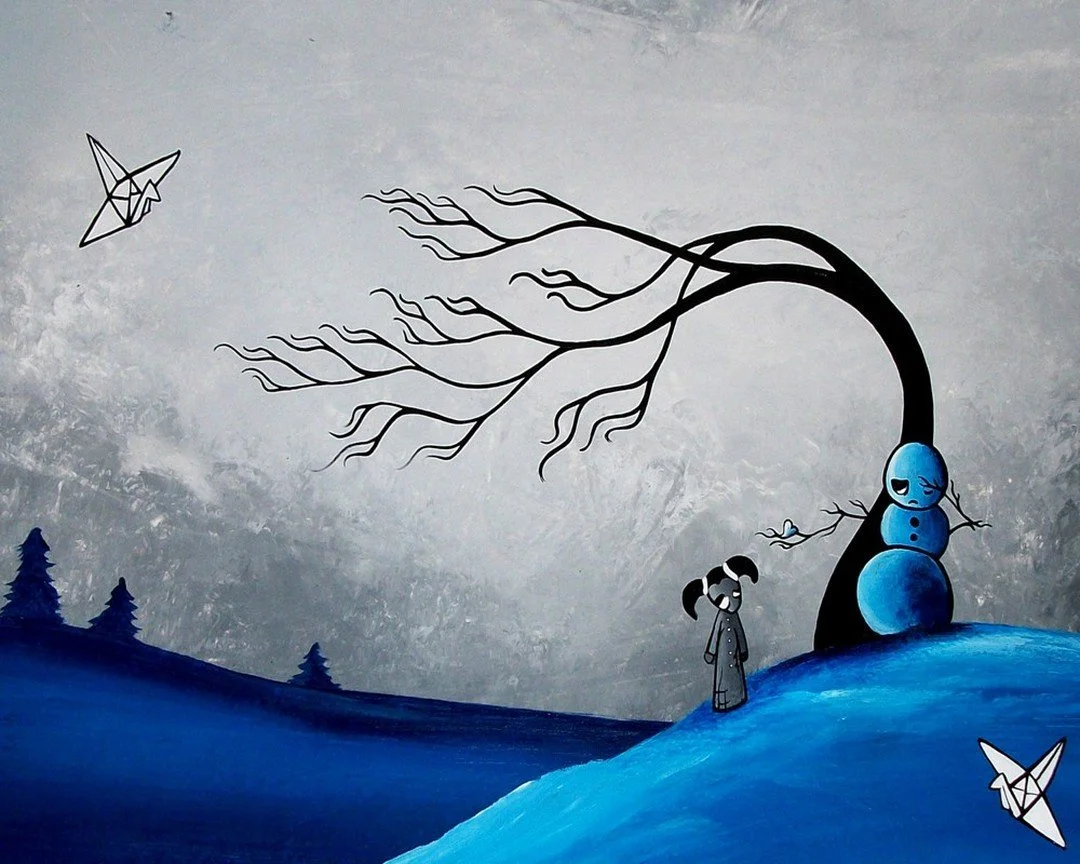 It's cold outside where I am today so I thought I'd share this cute little snowman I painted once upon a time.

"Just take good care of it"