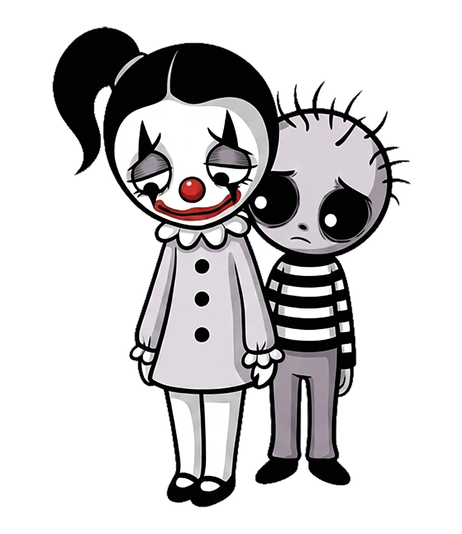 When-you-feel-like-a-clown- goth-art-sticker.jpg