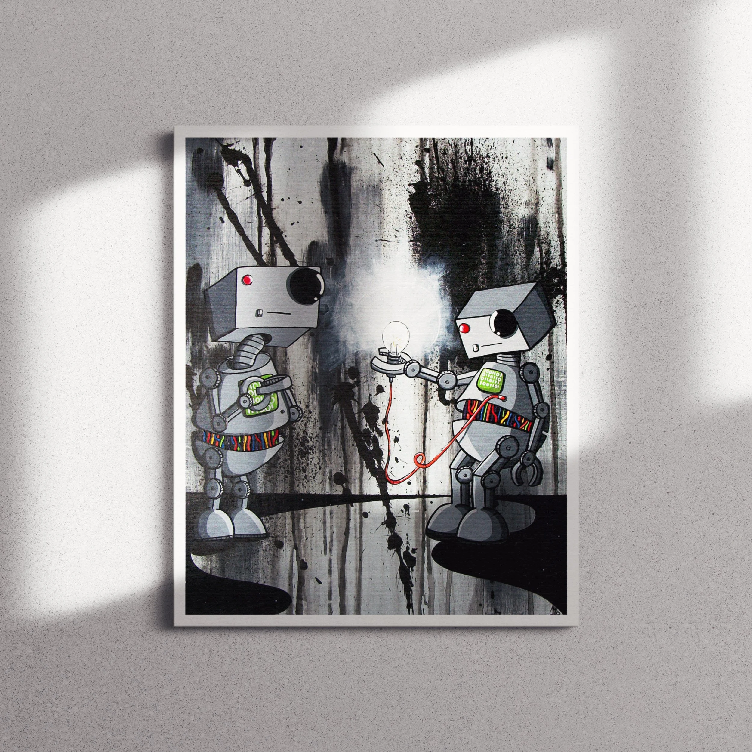 A Light in the Darkness - Fine Art Print | Robot Art Series