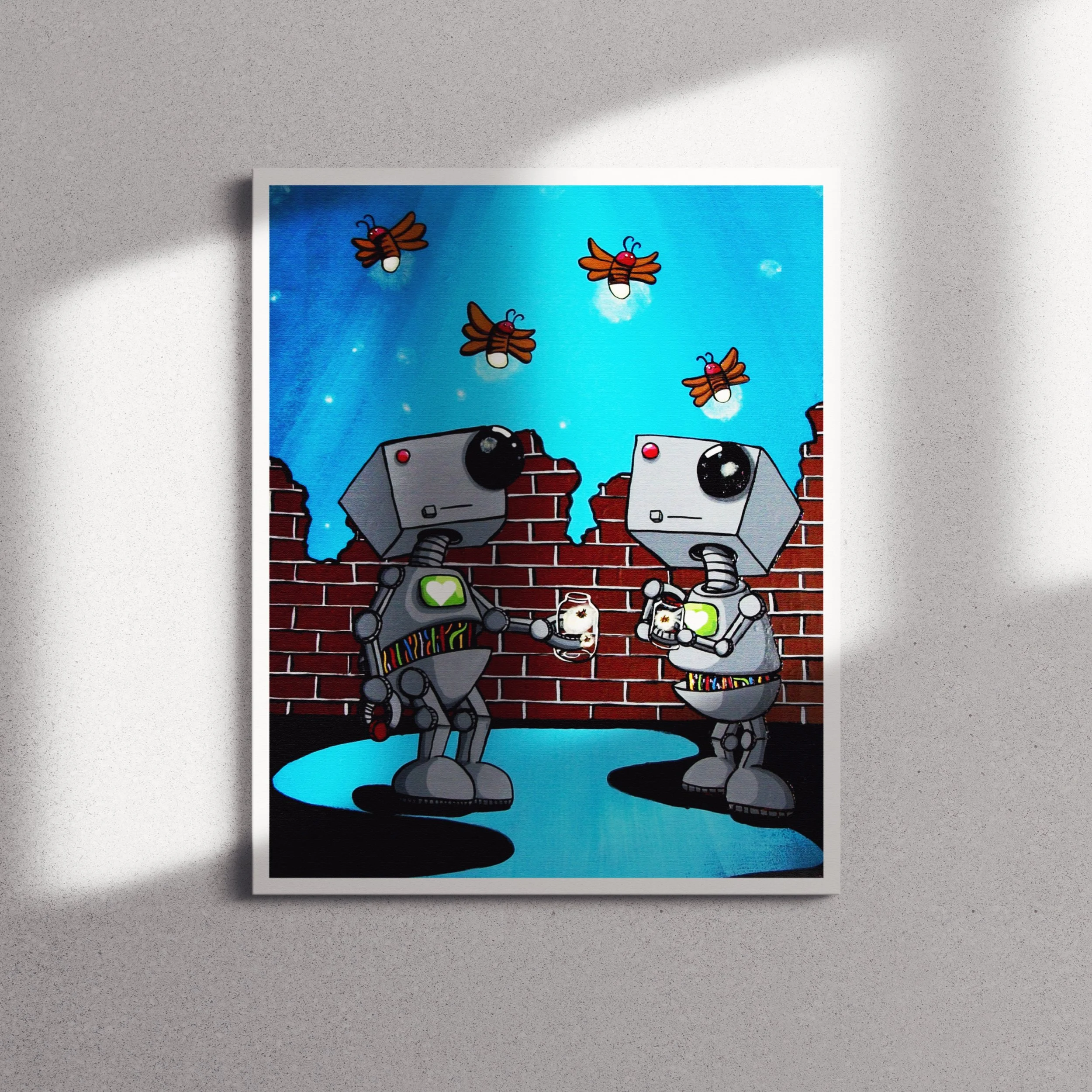 Catching Fireflies - Fine Art Print | Robot Art Series
