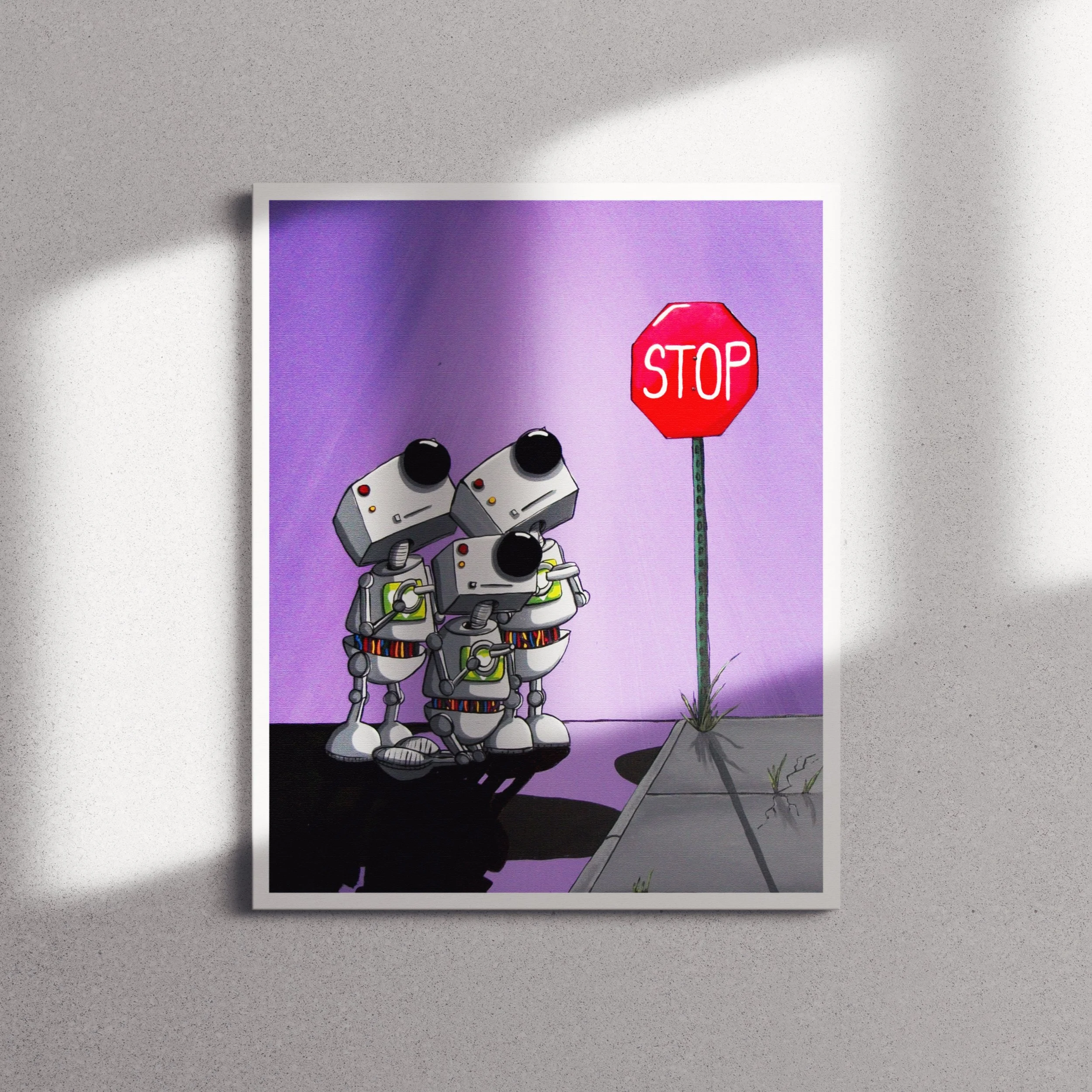 Stop - Fine Art Print | Robot Art Series