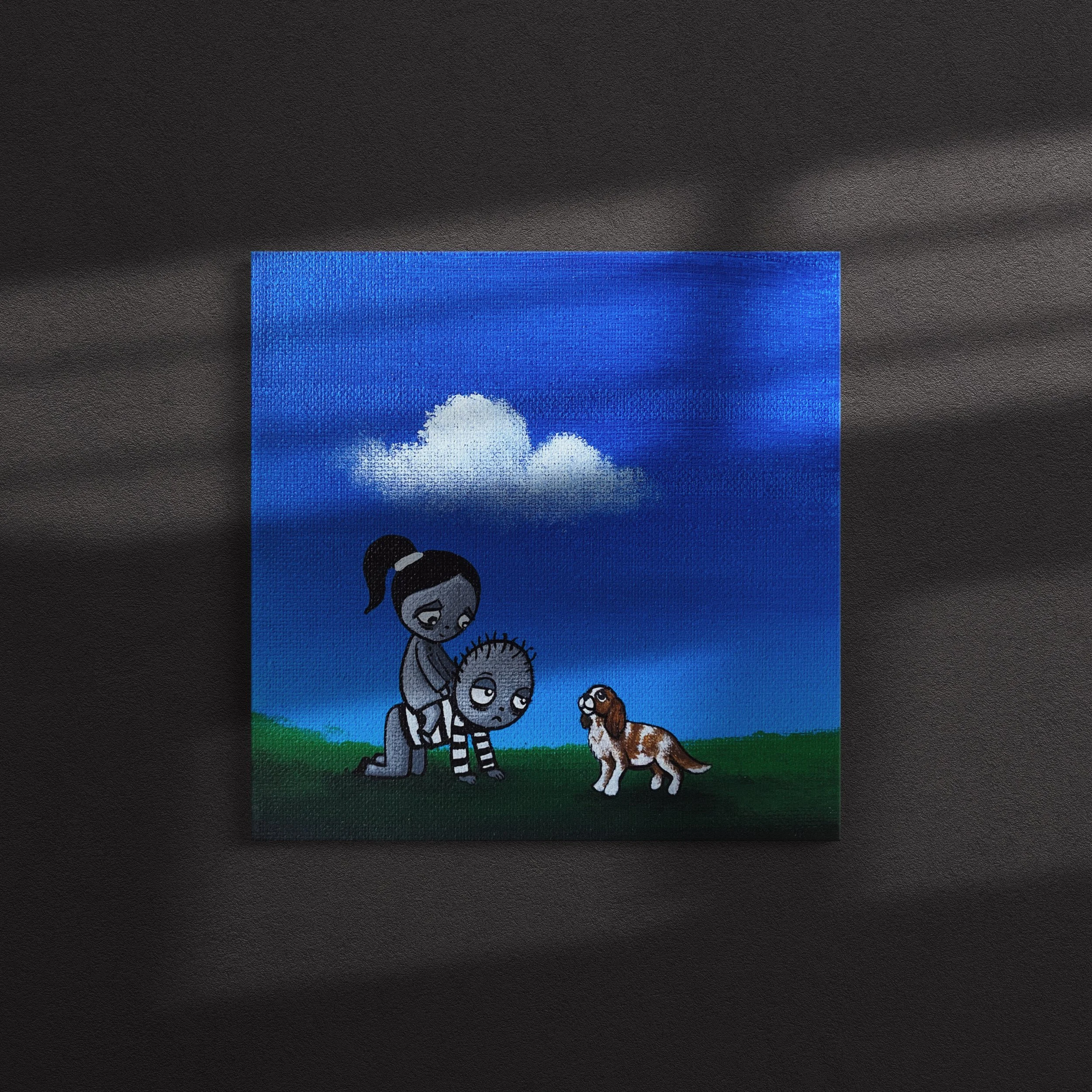 Original Painting "The Weight of a Good Boy" by Jaime Best