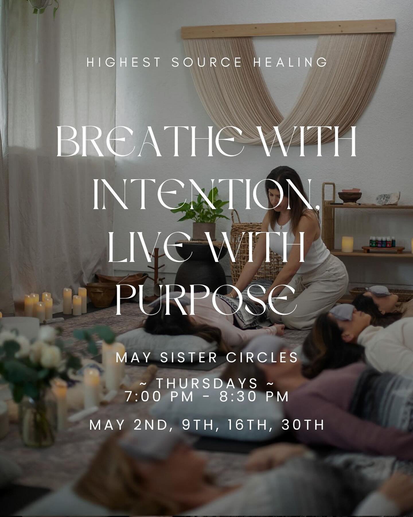 Allow yourself a time to seek clarity and connection in the midst of your busy life. 

Take a moment to be intentional with your breath so you can live with authenticity and purpose!

Join our May Breathwork Circles where you will feel empowered to f