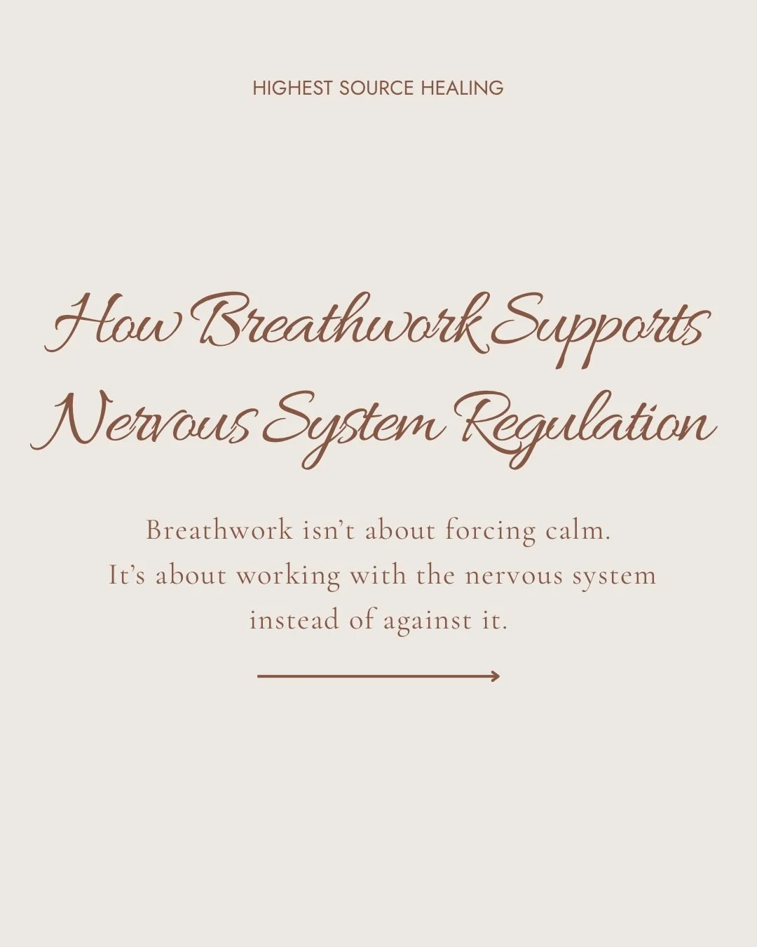 Breathwork is often misunderstood as something meant to calm or quiet the mind.
 In reality, it&rsquo;s a body-based way of supporting nervous system regulation&hellip;creating space between stimulus and response.

Over time, this practice builds awa