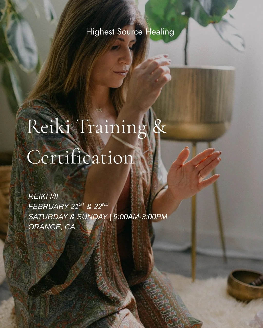 Whether you want to support loved ones, integrate Reiki into your existing work, or simply deepen your relationship with yourself, this training meets you exactly where you are.

Highest Source Healing&rsquo;s Reiki I/II Training &amp; Certification 