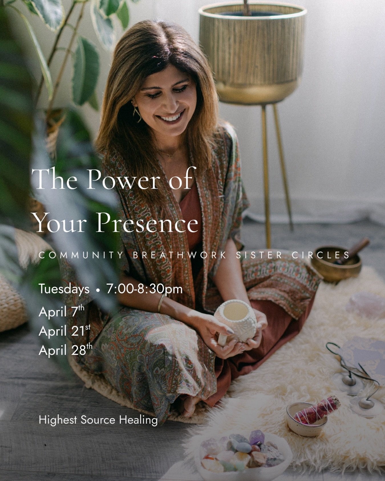 You are invited to a space of presence and practice. A place to slow, to breathe, and to return to yourself. 

Each Community Breathwork Sister Circle is held as a ceremonial pause guided by intention, supported by breath, and witnessed in community.