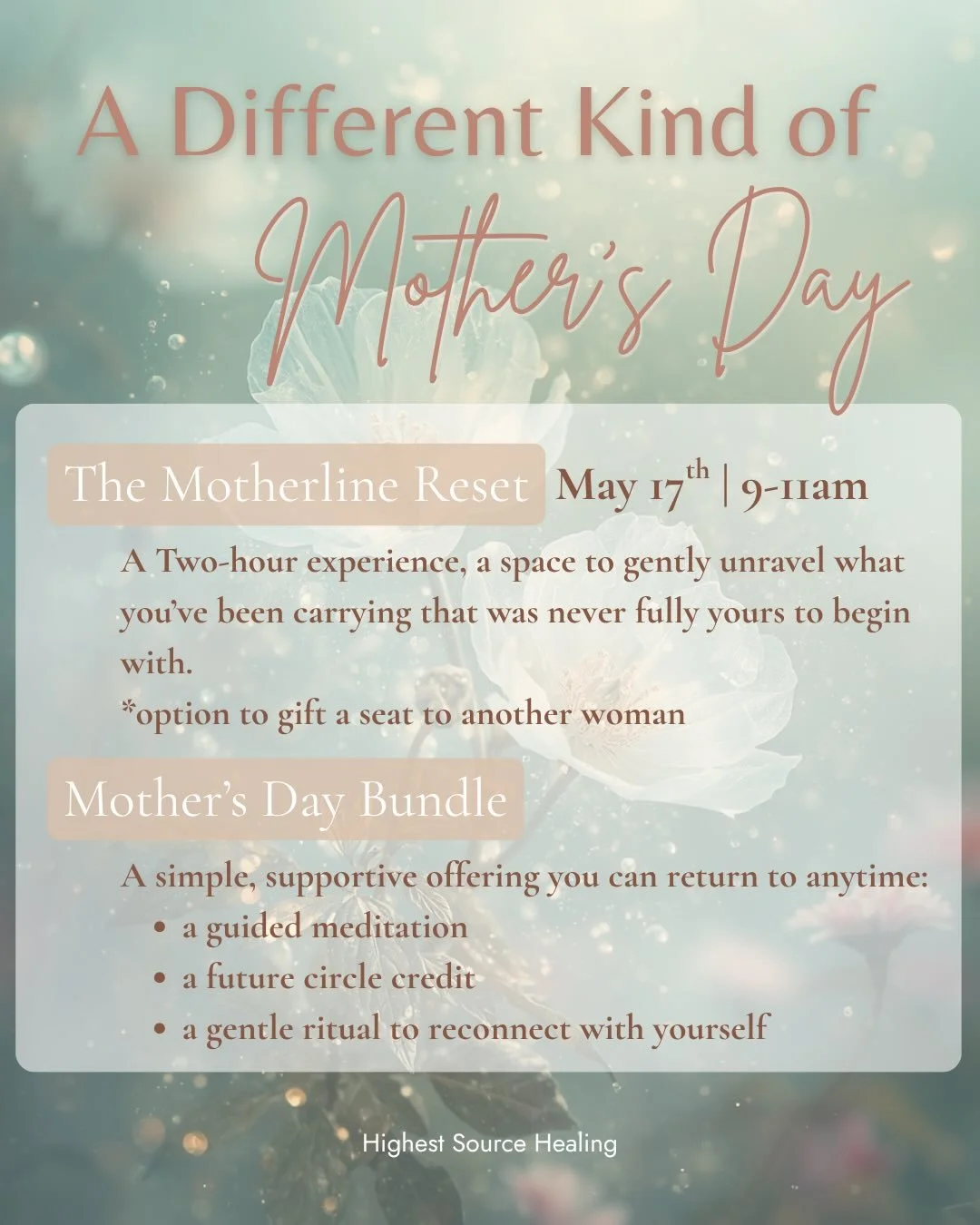 Mother&rsquo;s Day is often painted as something soft, warm, and easy. But for many women, it isn&rsquo;t. It can bring up pressure. Expectations. Grief. Disconnection. Or the quiet feeling of being the one who holds everything, without being held.

