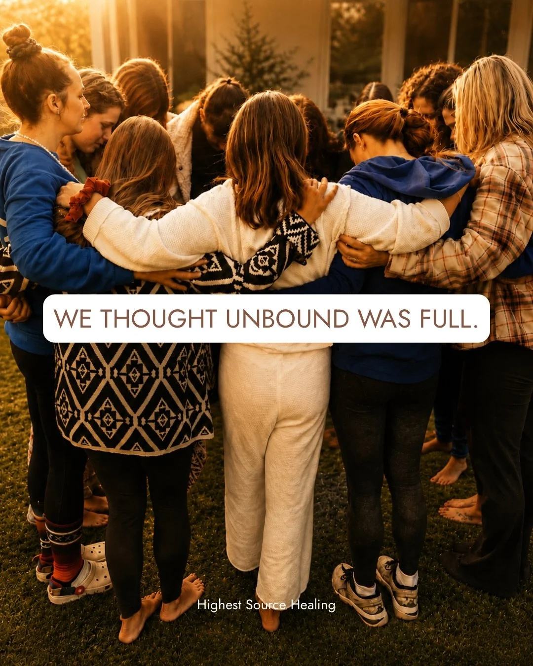 We genuinely thought UNBOUND was full.

And then something shifted.

More space.
More expansion.
More women meant to be inside this field.

So we listened.

UNBOUND Local Immersion was born.

This is for the woman who felt the pull immediately.
The w