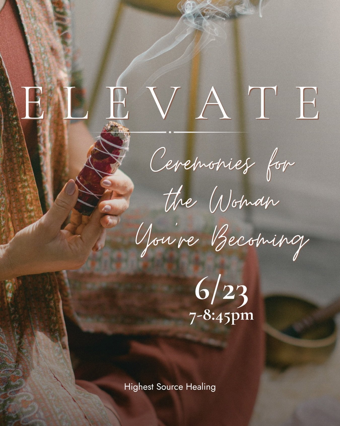 ELEVATE is a space for women seeking deeper support, honest connection, emotional healing, and meaningful transformation.

Each gathering carries its own theme, energy, and unfolding.

June&rsquo;s ceremony is now open ✨