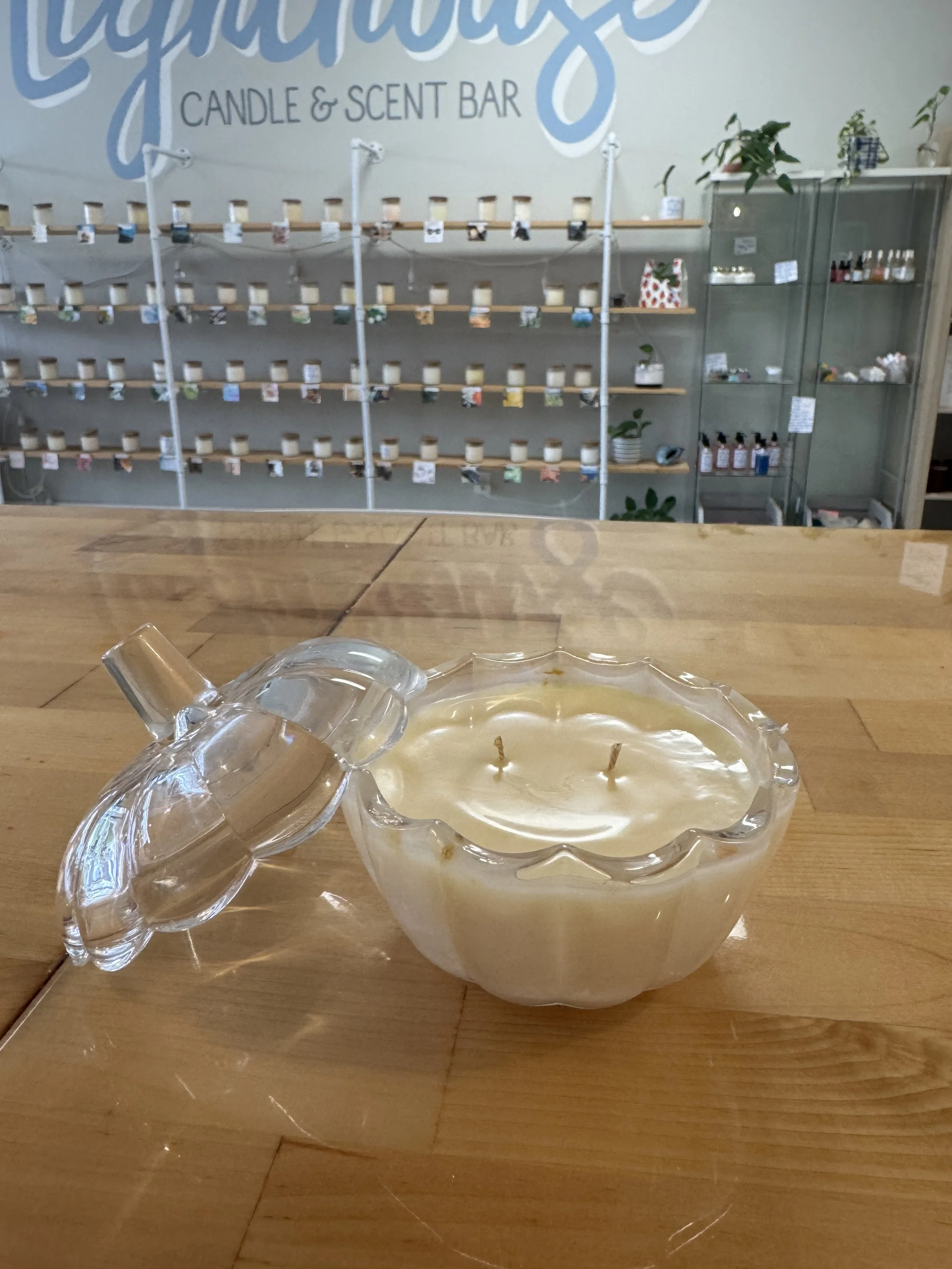 Pumpkin Candle in a Pumpkin glass!