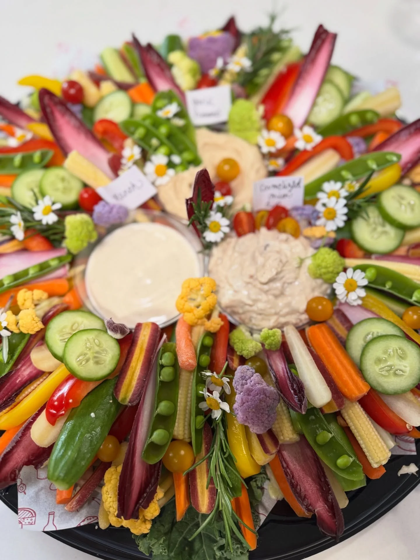 Who doesn&rsquo;t love a little Crudite action? I'm absolutely loving the pop of color and freshness from Crudite Veggie Trays! 

You can choose from disposable trays, rented wood boards, or keepsake maple boards. 

We're booking for summer and fall,