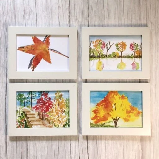 Fall Vibes: Set of Four 🍂 Fall Prints, each 5 x 7