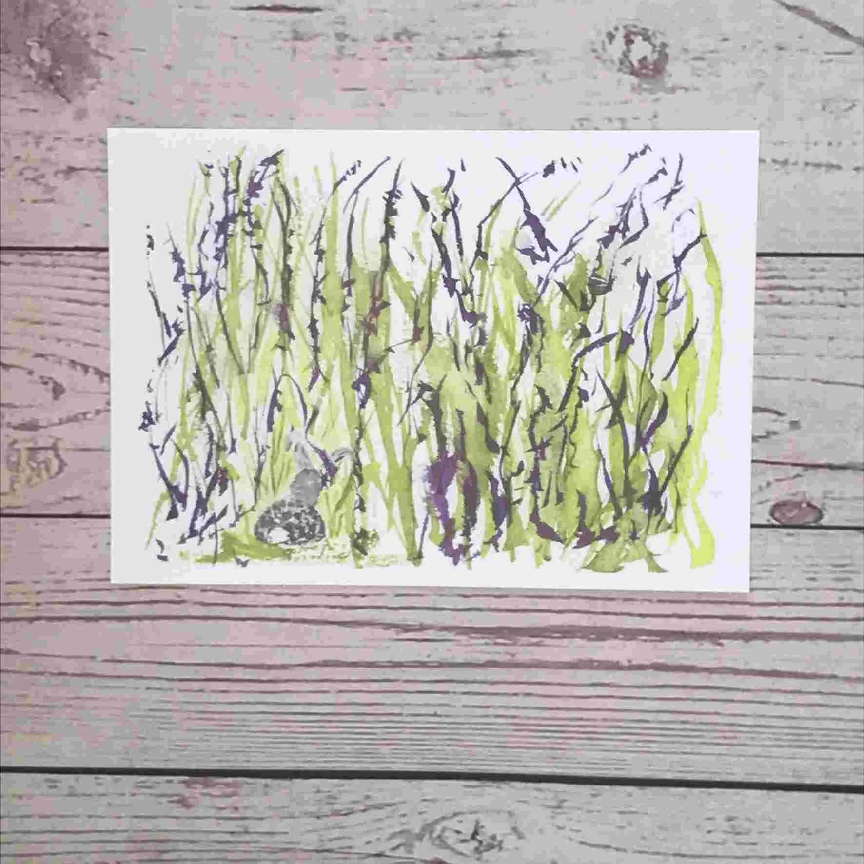 Bunny Hiding in the Lavender Print