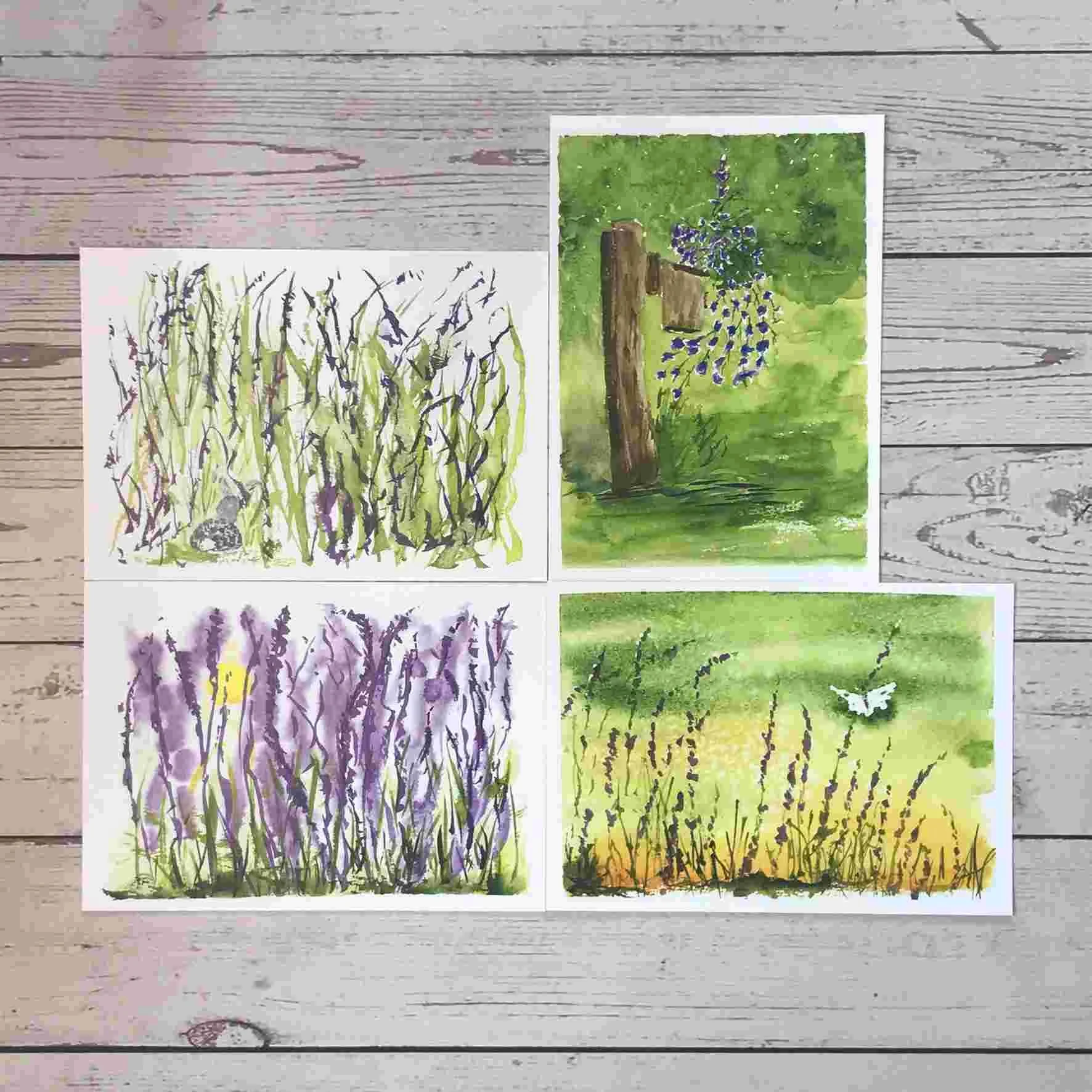 Lavender Field Prints Set