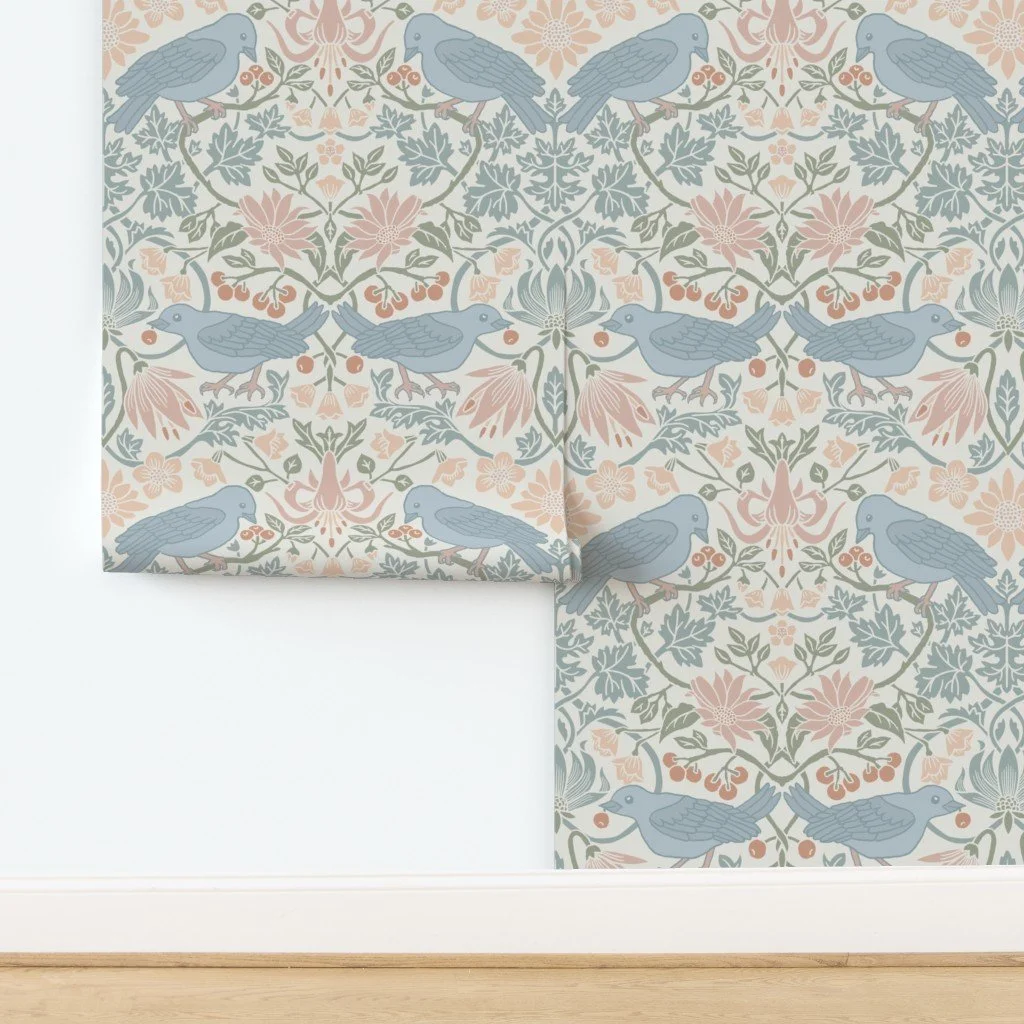 Huckleberry Thief Wallpaper in First Light