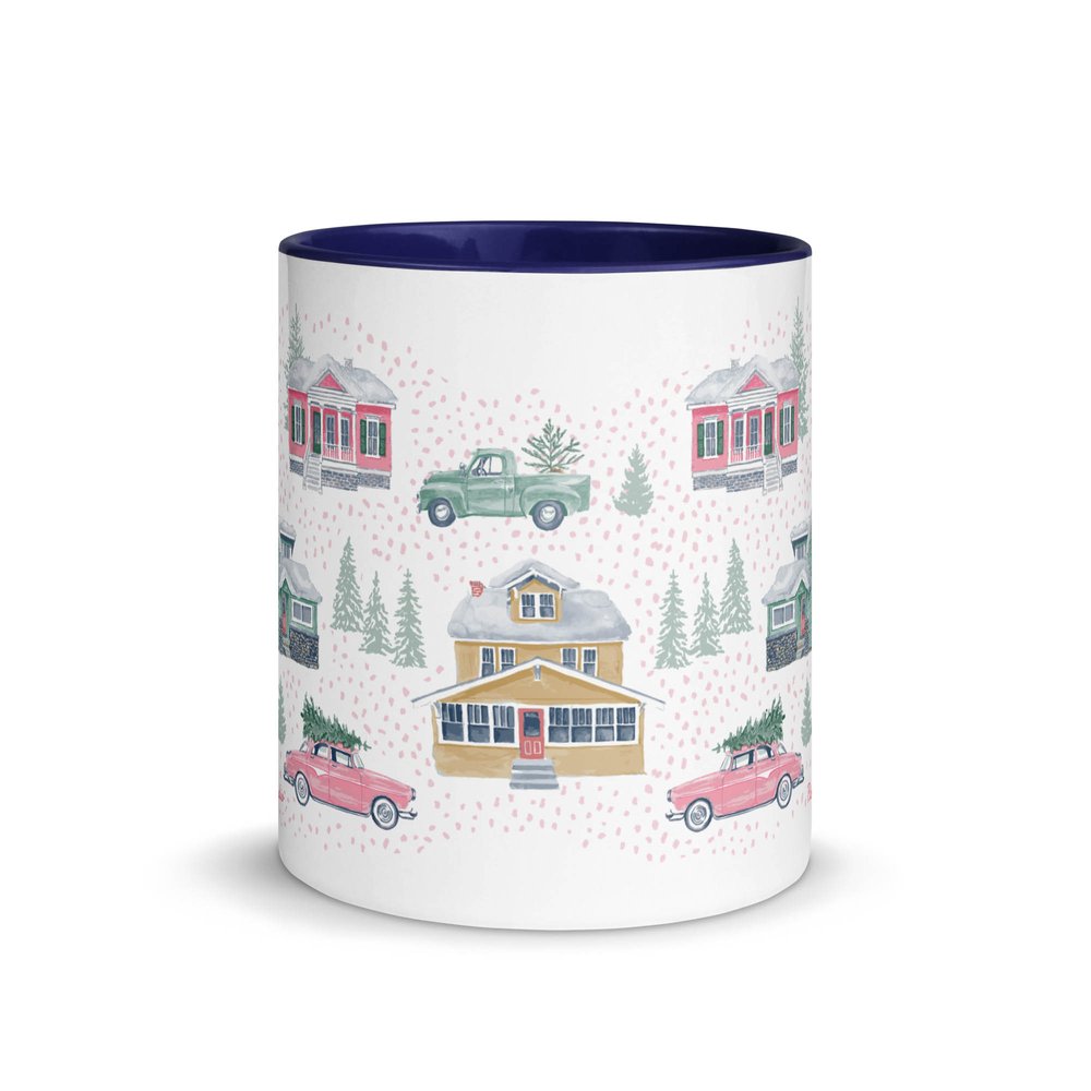 Christmas Mug, Vintage Christmas Village