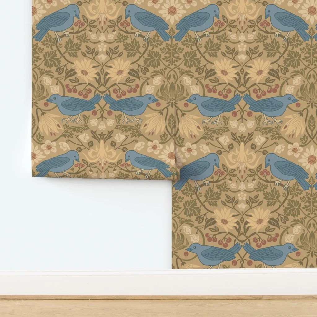 Huckleberry Thief Wallpaper in Harvest Trail