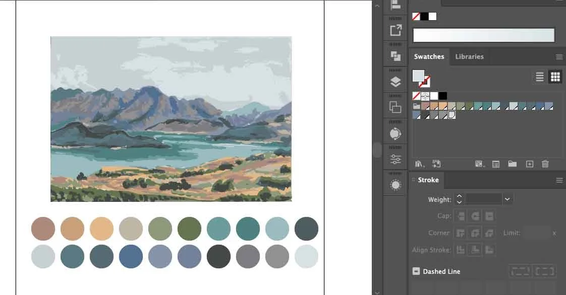 How to Create a Color Palette from an Image in Illustrator Using Image Trace Pine & Feather Studio