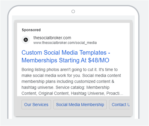 Example - Google Ad for the Social Broker