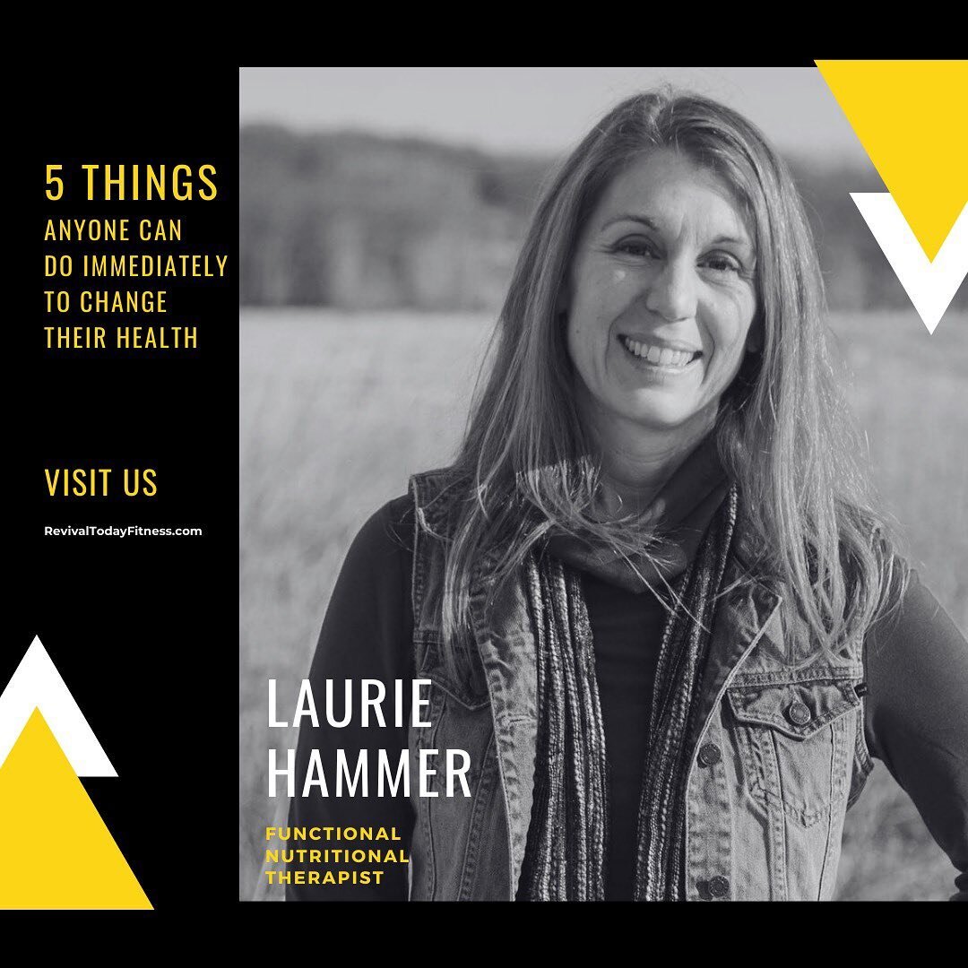 Give it up for @lauriehammer! She wrote one of the blogs for RevivalTodayFitness.com.
 &ldquo;5 Things Anyone Can Do Immediately To Change Their Health&rdquo;. 
You read that right&hellip;IMMEDIATELY. 
Have you done these 5 things yet? Let us know! L
