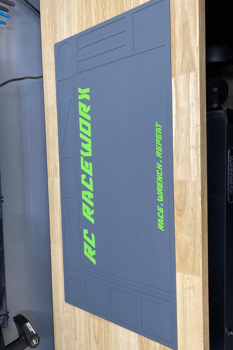 Personalized Oil Resistant Rubber Go Kart Race Pit Mat Garage