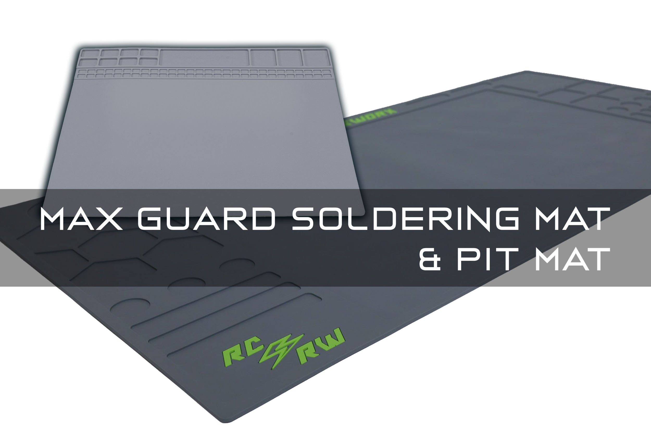 TrackPack - RC Raceworx Flight Deck Pit Mat - Gray and Green
