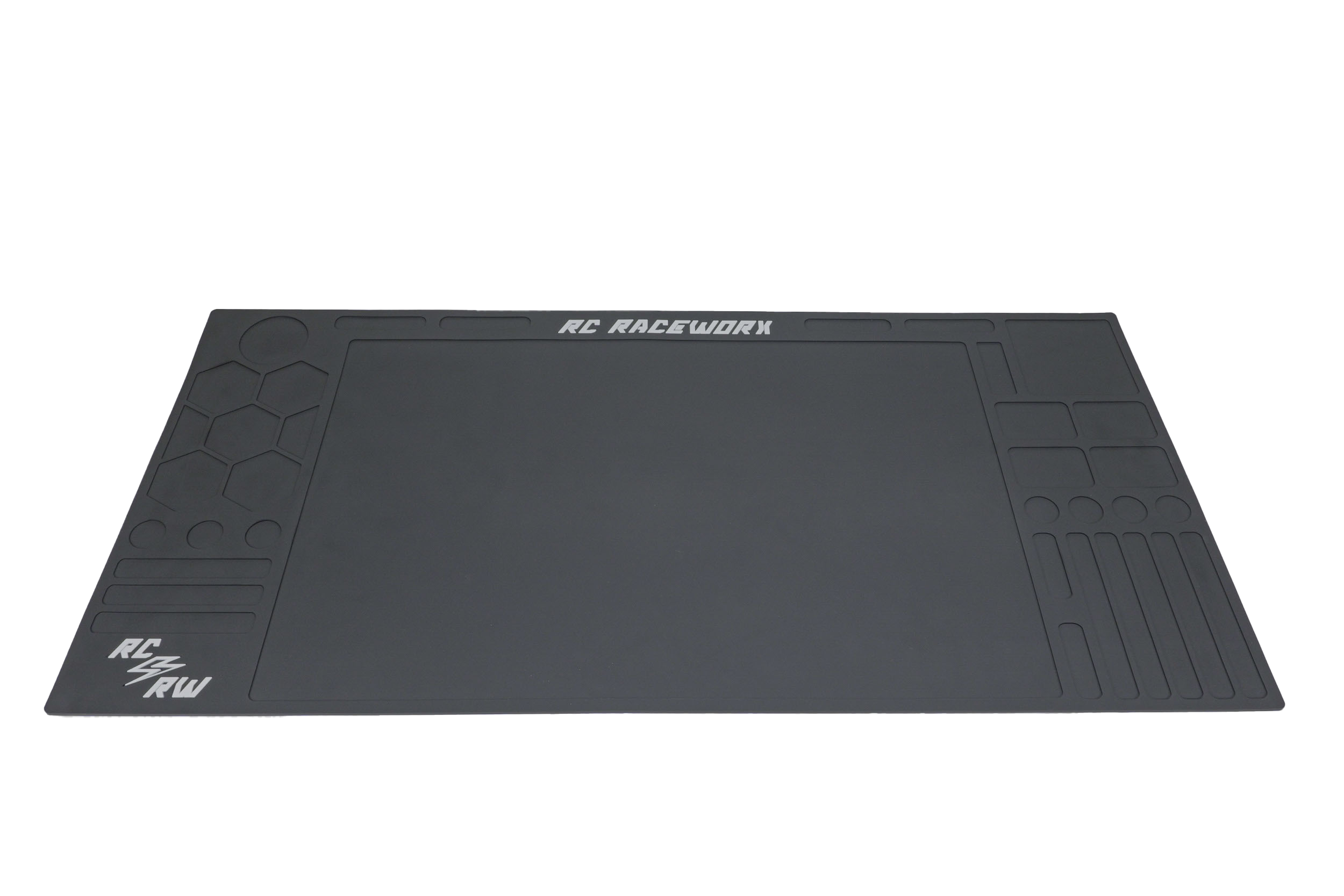 RC Raceworx Flight Deck Pit Mat 23x48 - Black and White