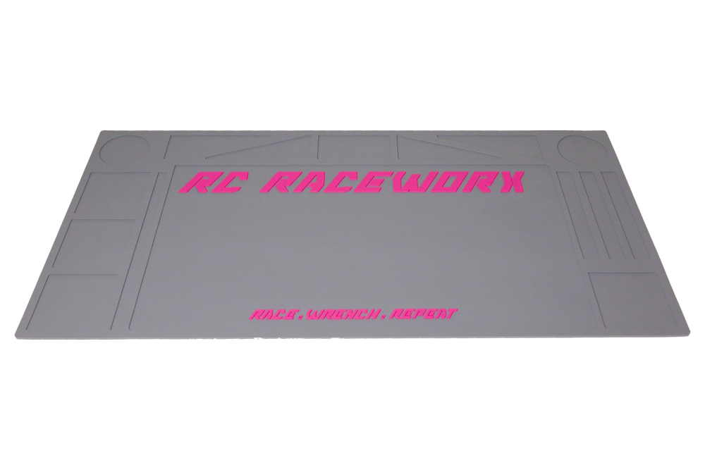 RC Raceworx Original Pit Mat 18x36 - Gray and Pink — RC Raceworx