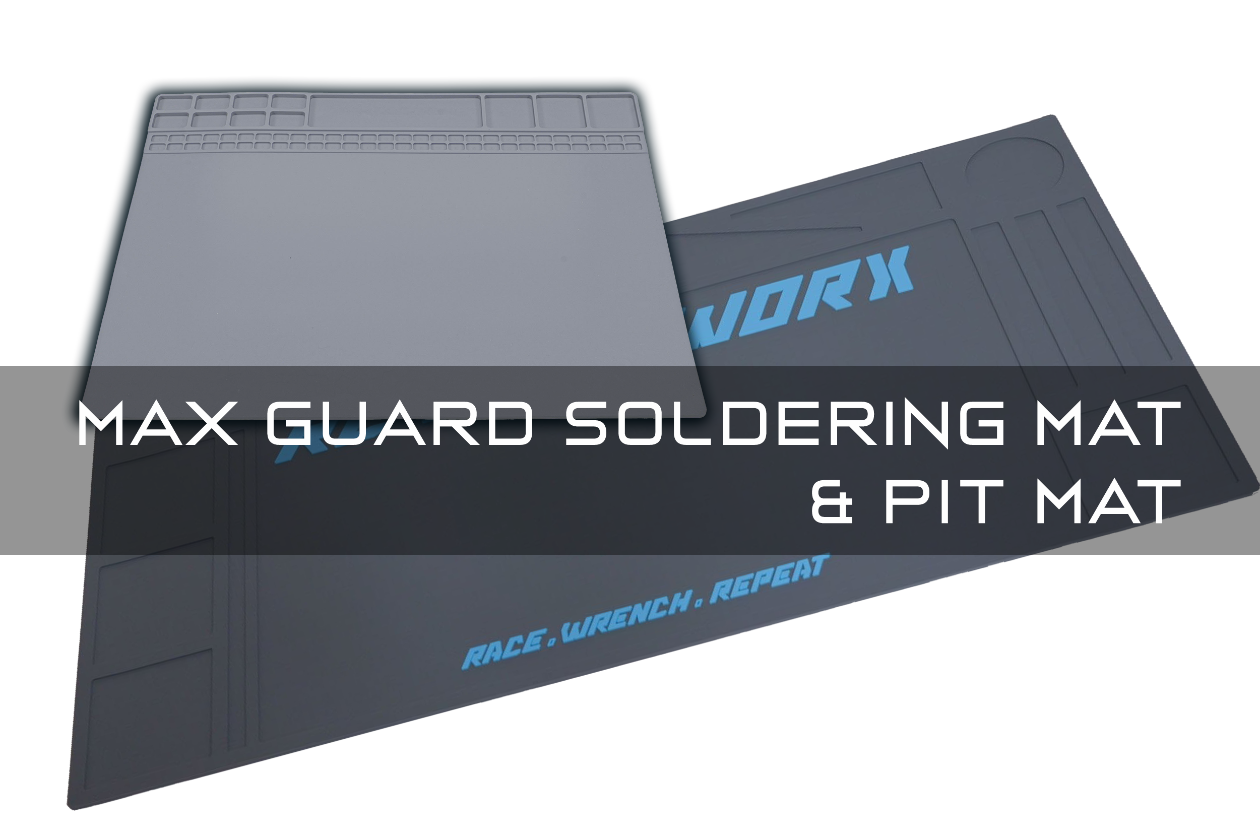 TrackPack - RC Raceworx Original Pit Mat - Gray and Blue