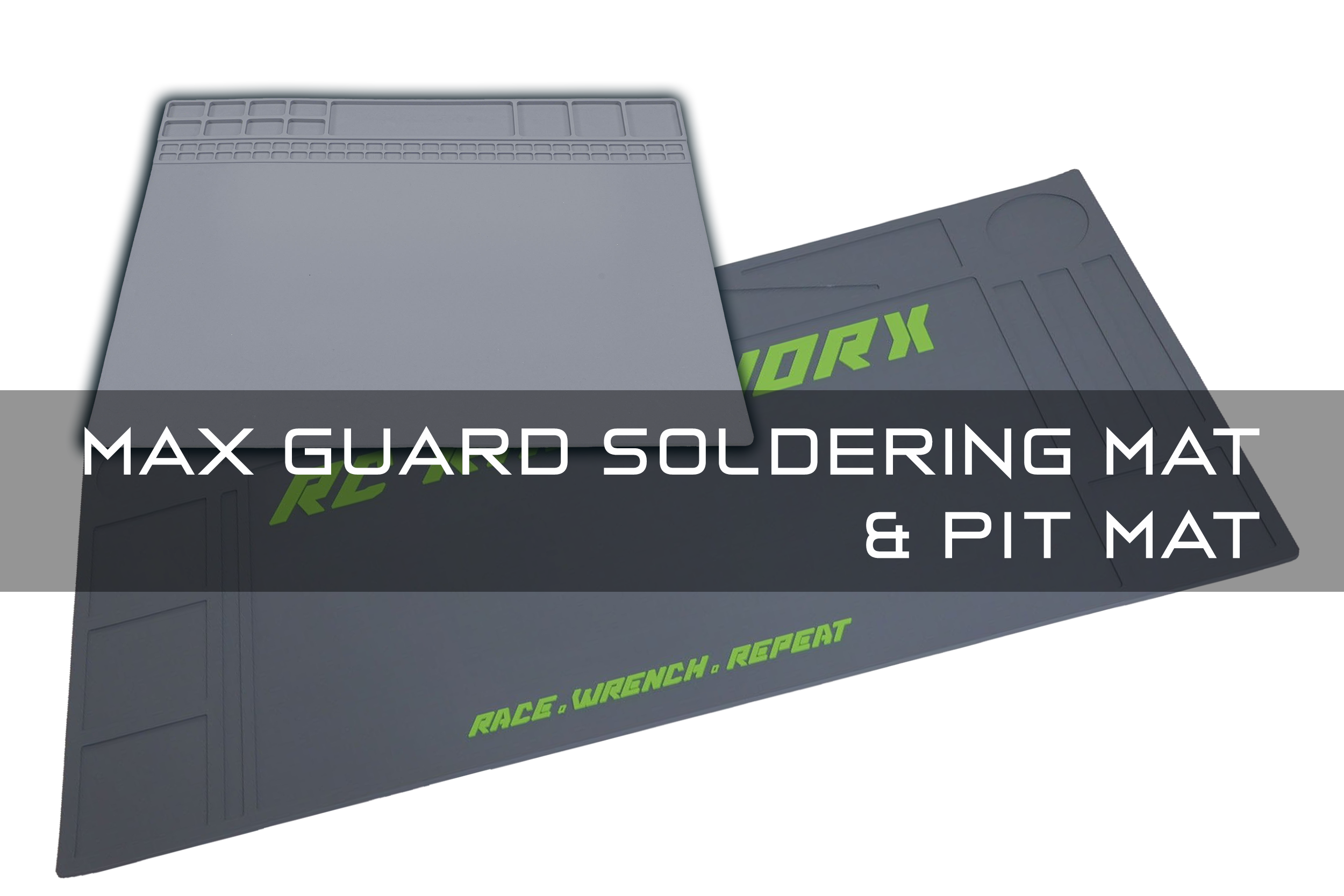 TrackPack - RC Raceworx Original Pit Mat - Gray and Green