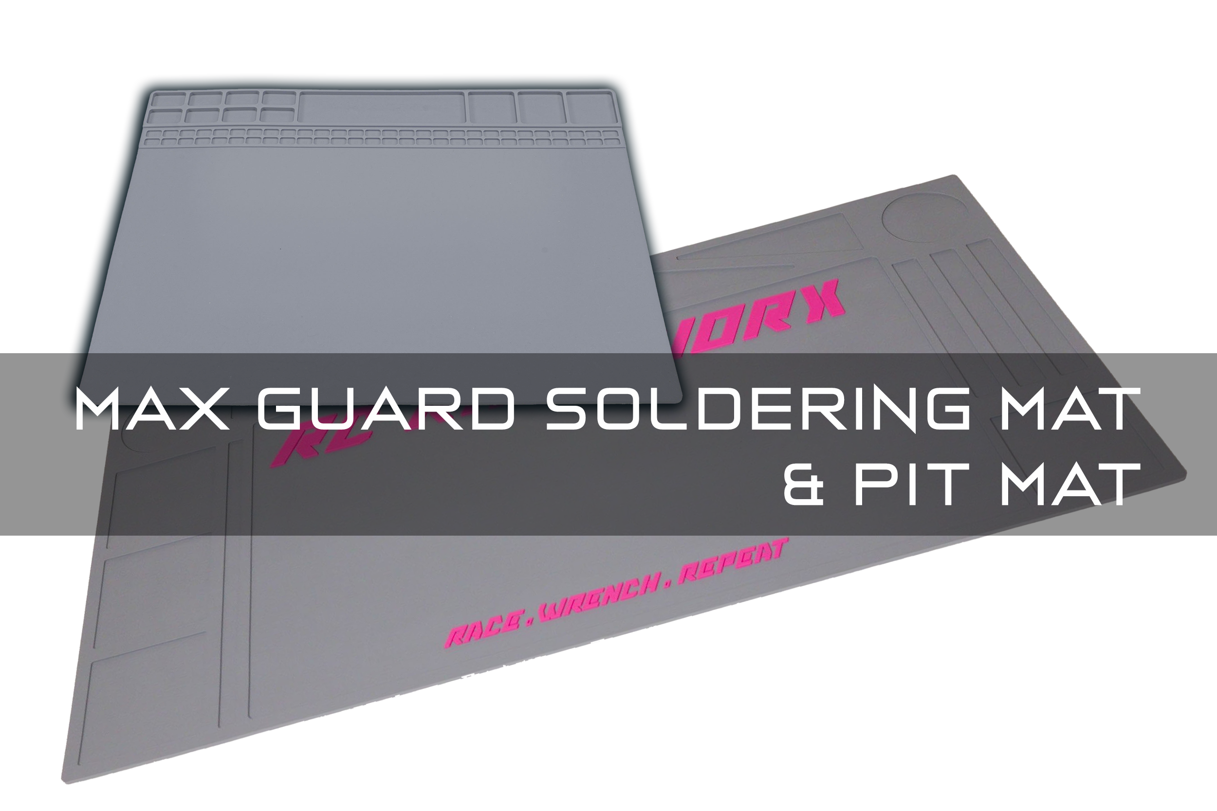 TrackPack - RC Raceworx Original Pit Mat - Gray and Pink