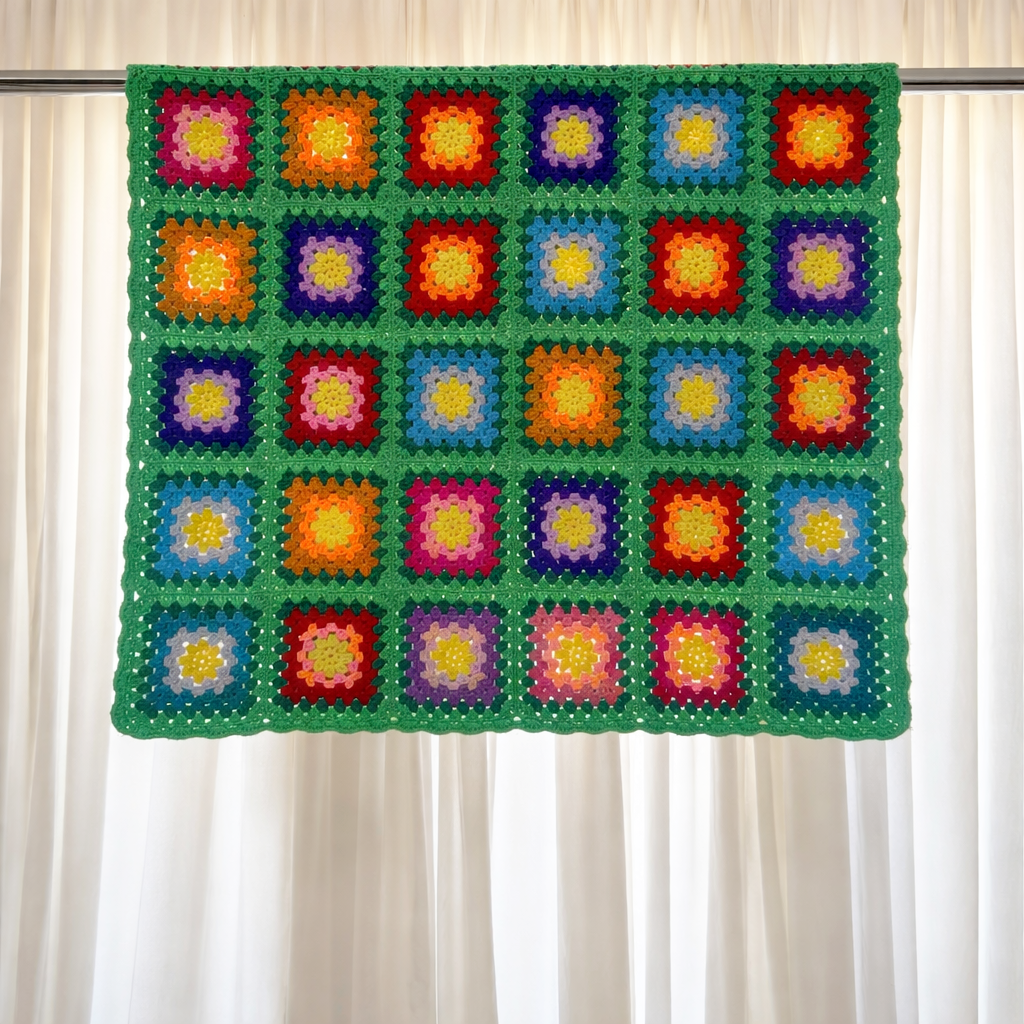 CROCHET AFGHAN GRANNY SQUARE BLANKET
