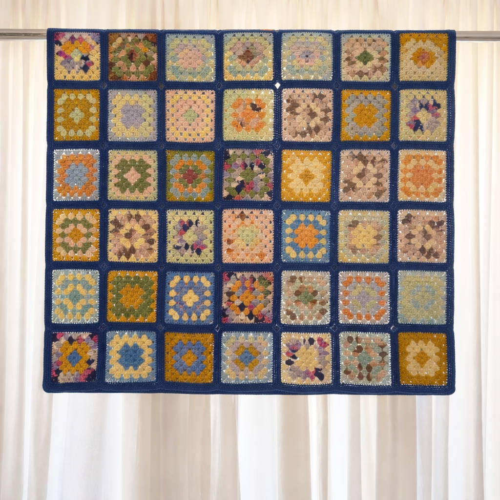 CROCHET AFGHAN GRANNY SQUARE BLANKET