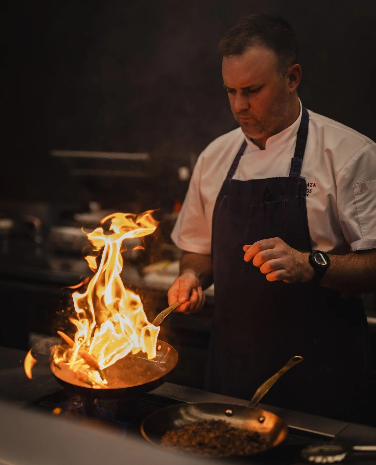 Flames on, flavours up 🔥🍽️ Watch our chef in action, grilling perfection right before your eyes.⁠