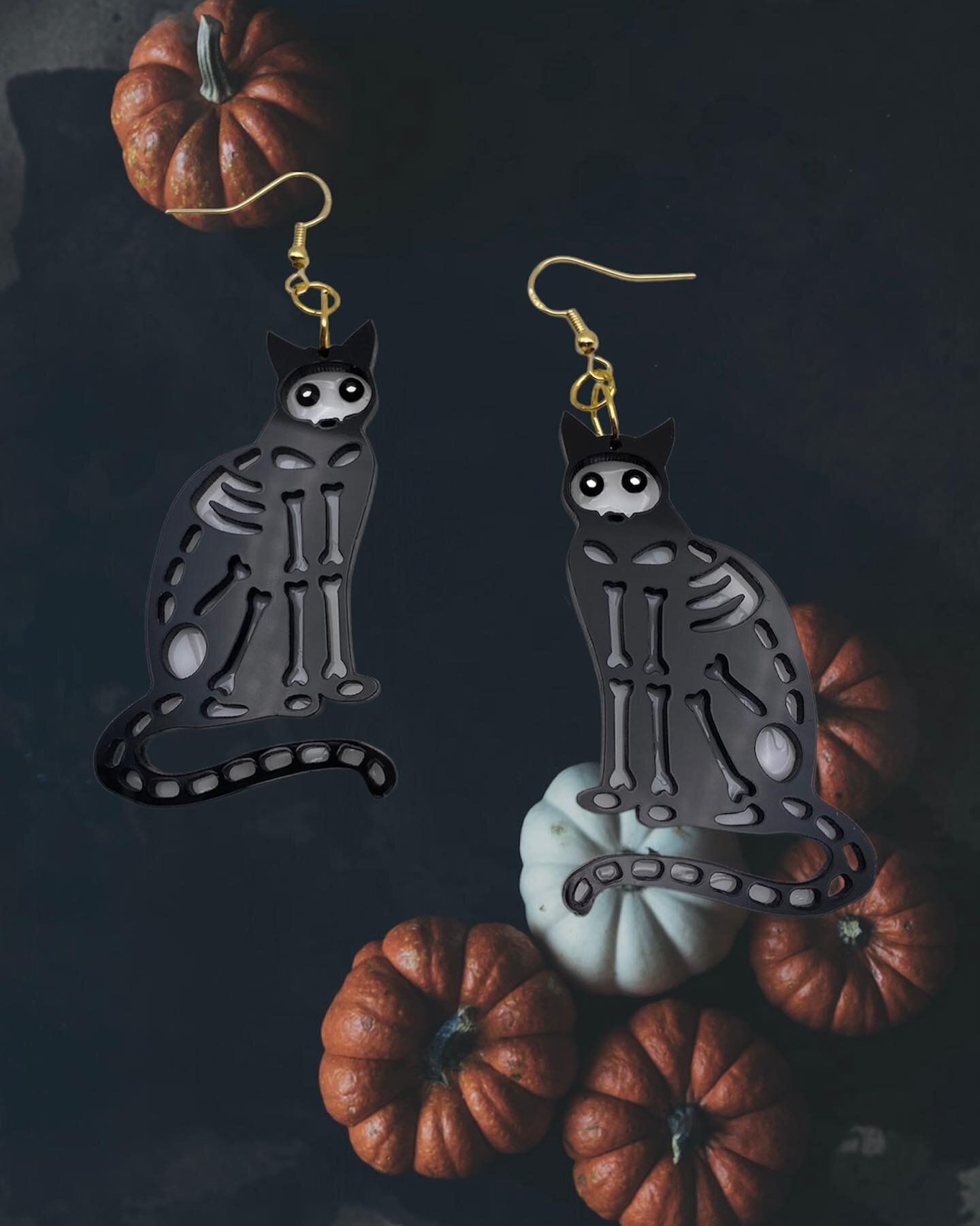New Halloween Items for Spooky Season! Cat Skeletons &amp; Ghosts!
Shop on Etsy or Libralume.com #halloweencostume #halloweenjewelry #catskeleton