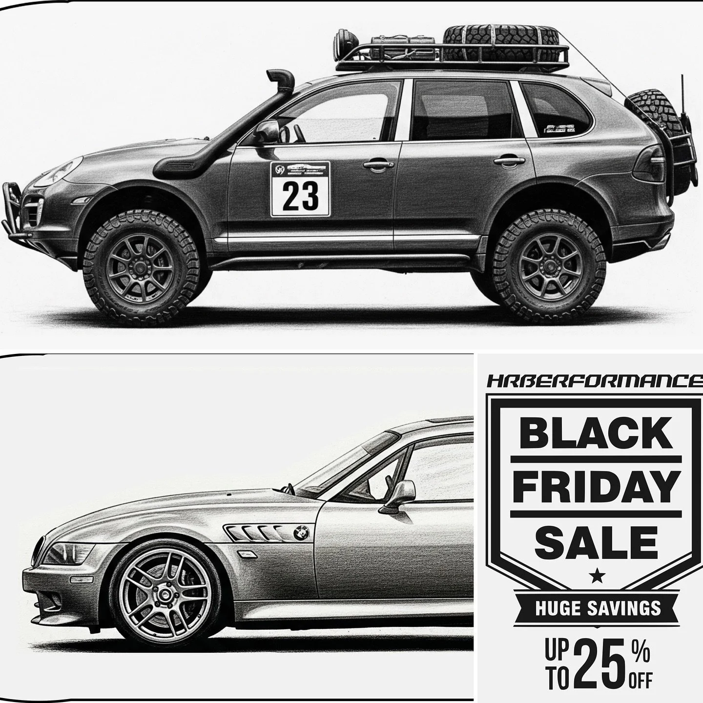 BLACK FRIDAY ALERT! Score deals on BMW Z3 parts, from cargo brackets to dead pedals! 

#bmw #porsche #bmwz3 #z3coup&eacute; #bmwz3coup&eacute; #bmwz3roadster #bmwz4 #porschecayenne #overlandcayenne #liftedcayenne #hrberformance #hrb
