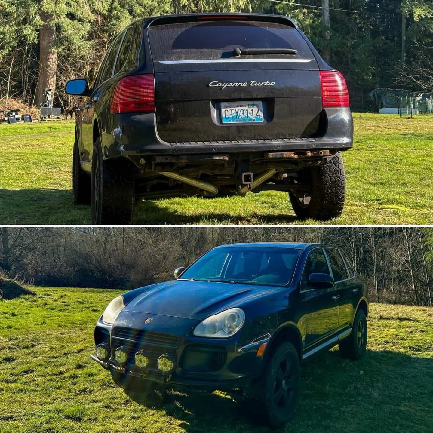 What can we say... Our customers are just rad! Look at this monster by @siddysgarage 

#porsche #liftedcayenne #turbo #porscheoffroad