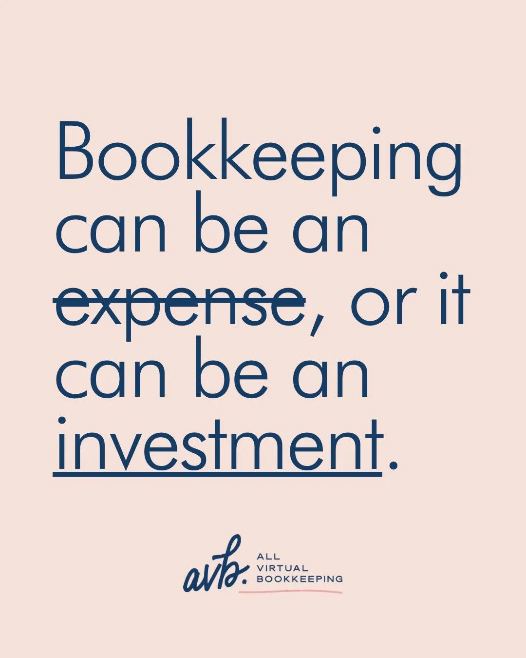 Expense? Cross it out. At AVB, bookkeeping is an investment - in more time, less stress, and the freedom to focus on the parts of your business (and life) you actually love. ☕✨

#notjustabookkeeper #supportingsmallbusiness #bookkeepersofinstagram #wo