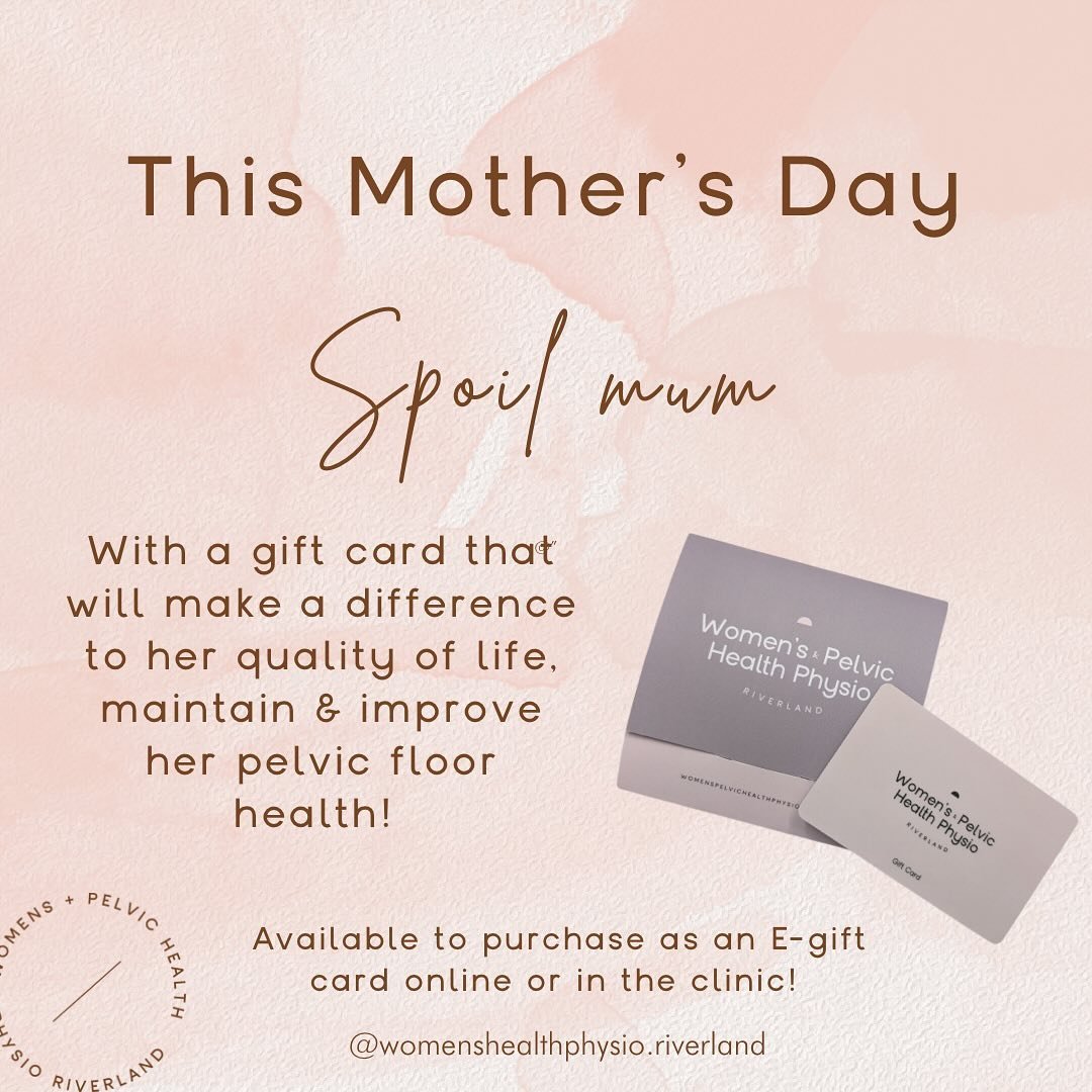 This Mother&rsquo;s Day in addition to beautiful flowers or  chocolates give your mum or nan the gift that will endeavour to improve her quality of life &amp; overall pelvic health! 

1 in 3 women will experience pelvic floor dysfunction at some poin
