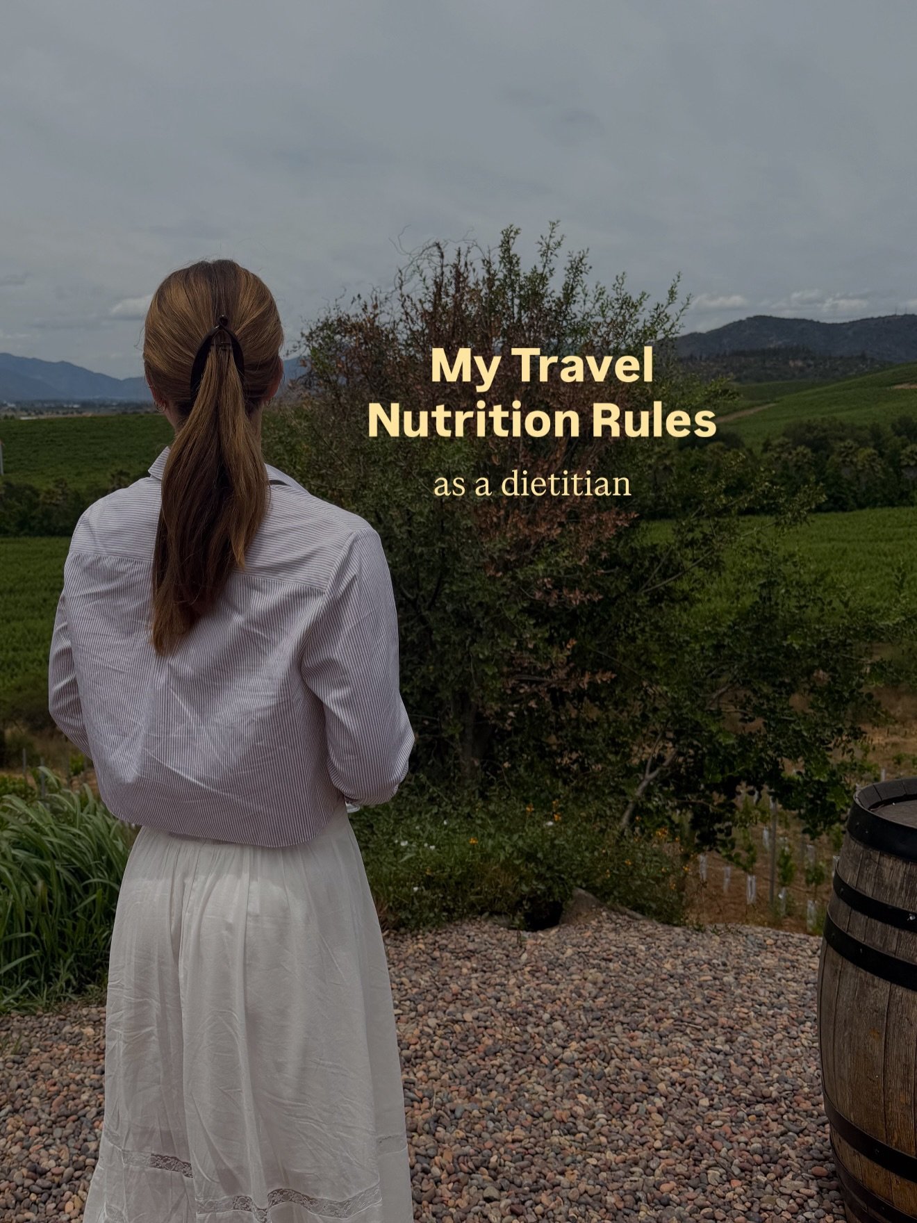 Travel disrupts routine and usual diet patterns &mdash; but that&rsquo;s kind of the point. It&rsquo;s meant to. 

These &ldquo;rules&rdquo; are some of my favorite tips I use to ground myself in consistent habits BUT also enjoy the actual travel ins
