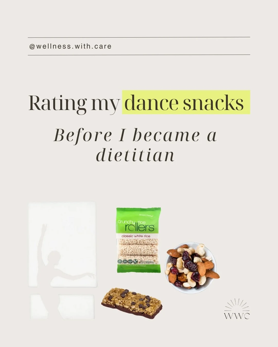 If I could tell my younger self to switch up the snacks &hellip; 

With little-to-no time, I did the best with what I had in between classes and rehearsals. But looking back, a LOT of my snacks weren&rsquo;t giving me what I needed.

🤍The difference