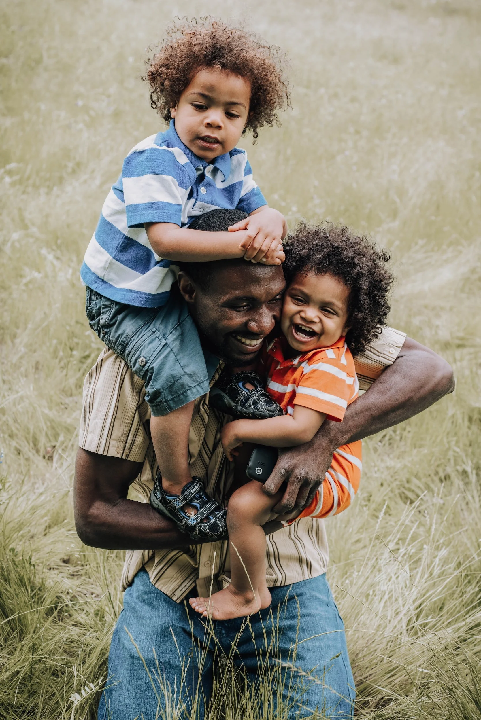 Father with children