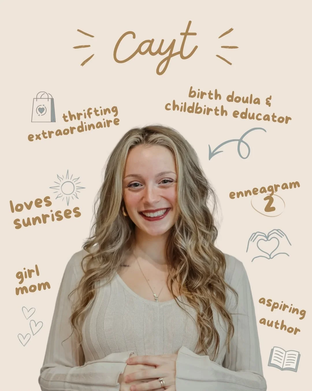 We&rsquo;re continuing our &ldquo;Get to Know Our Doulas&rdquo; series, and today we&rsquo;re so excited to introduce you to Cayt! ✨

Cayt brings such a compassionate heart, a steadfast faith, and a deep passion for serving families through every par