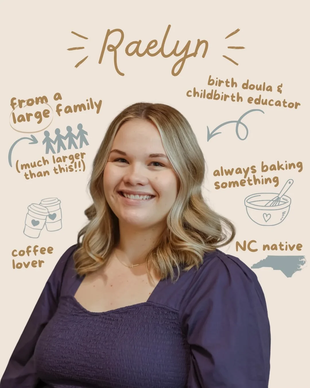 Today, we&rsquo;re shining a little light on another one of the wonderful women behind Holistic Heritage Birth Services: Raelyn! 

With a heart shaped by her faith and a childhood spent watching her mother serve families as a midwife, Raelyn has a be