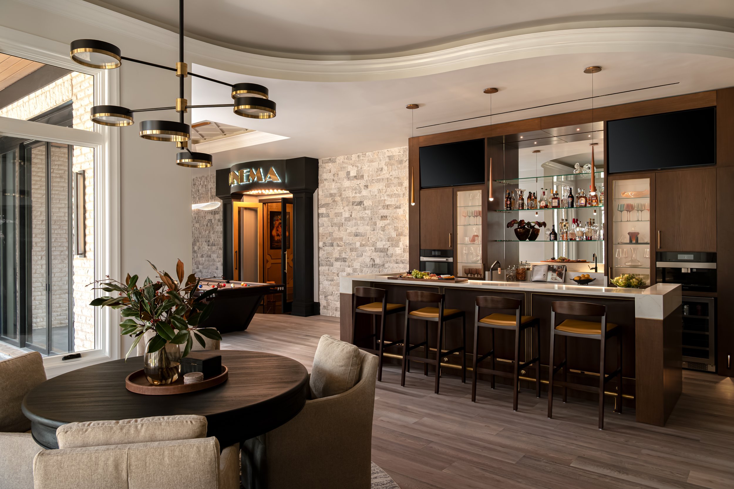 Entertainer's Paradise - Co Interiors | Raleigh, NC Interior Design Studio