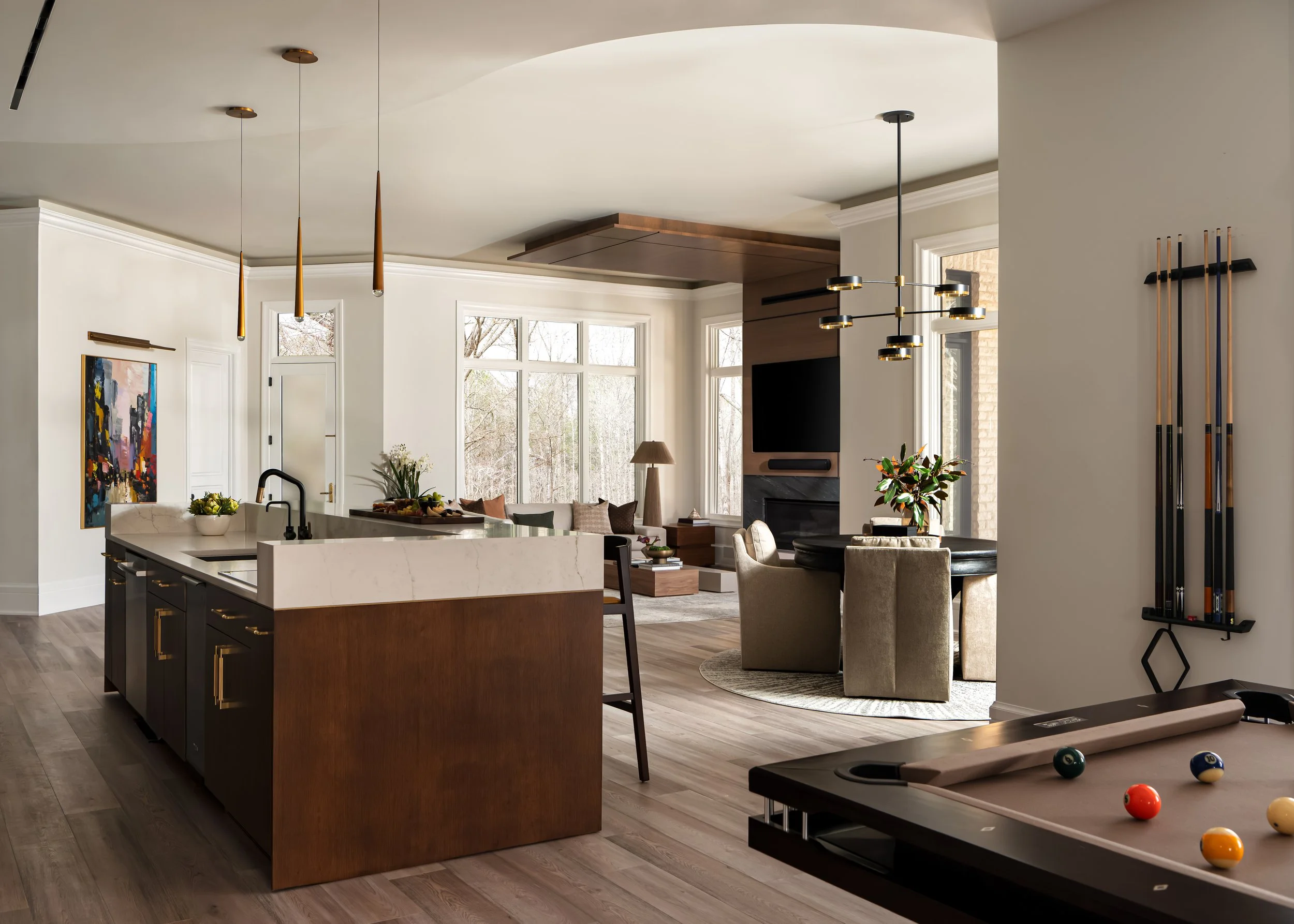 Entertainer's Paradise - Co Interiors | Raleigh, NC Interior Design Studio