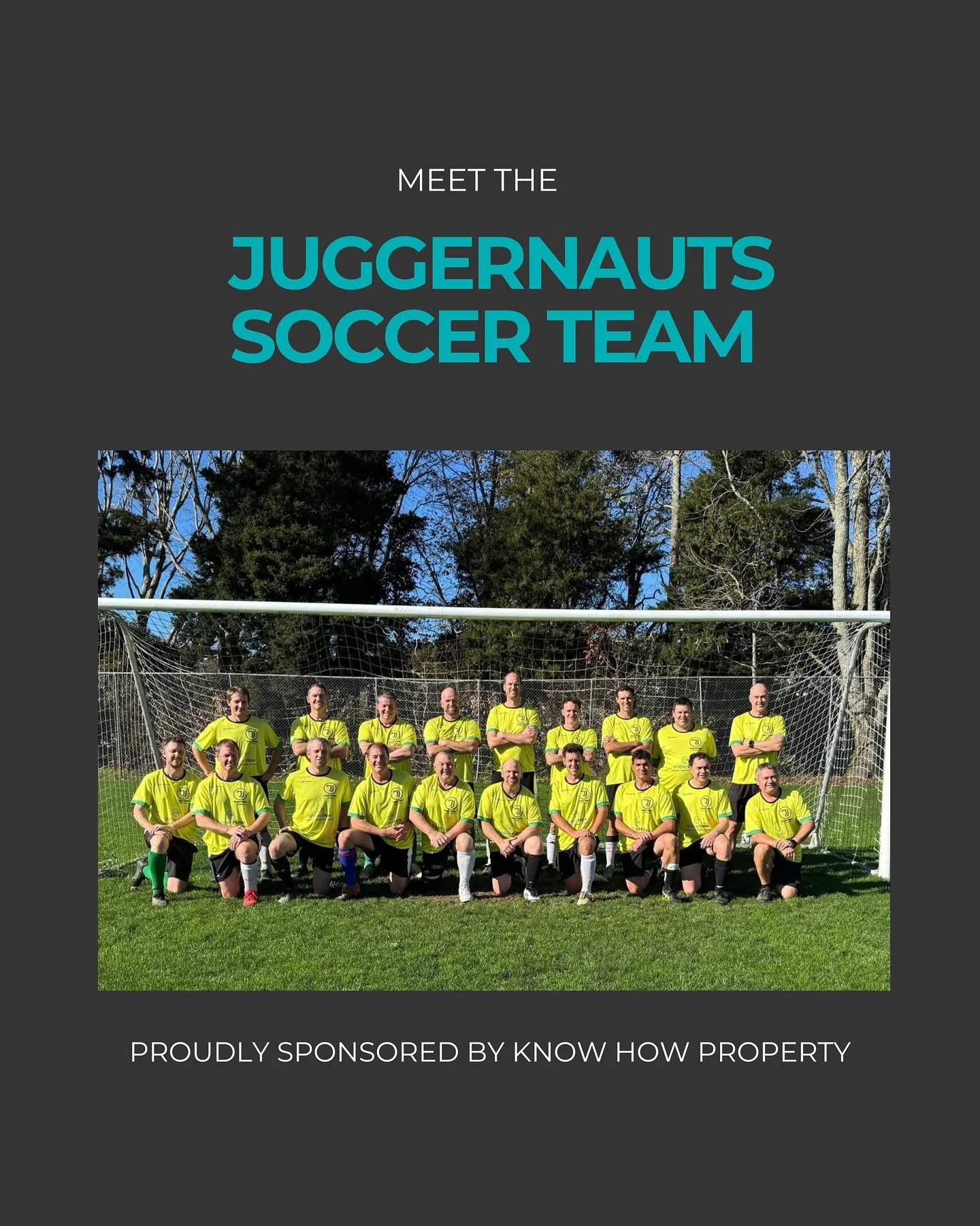 Meet The Juggernauts - proof that football isn&rsquo;t just for the young guys. ⚽️

This year, we sponsored new shirts for an over-35s social football team that David plays in. 

The Juggernauts are a great bunch of guys who get together fortnightly 